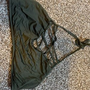 Green Swim Suit Top, D/DD